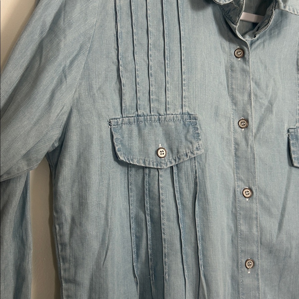 Soft Surroundings Chambray Top - image 3